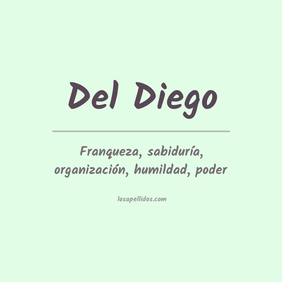 Significado del Apellido Del diego