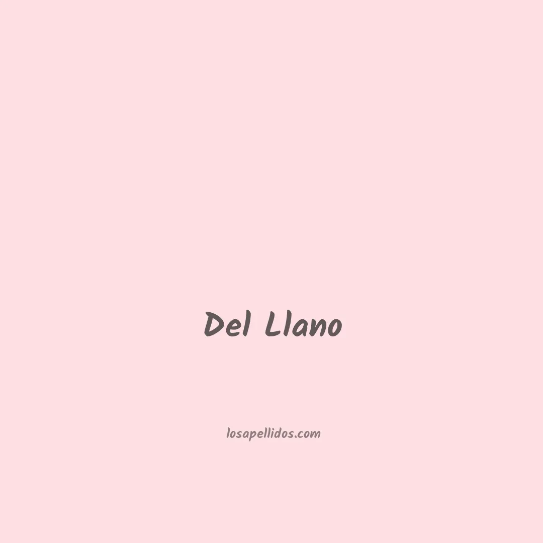 Del llano en chino