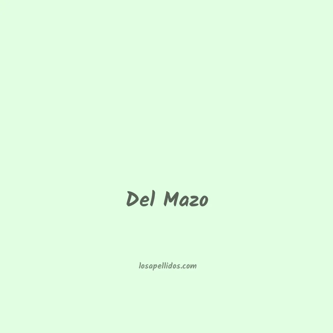 Del mazo en chino