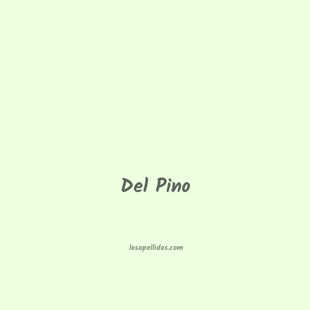 Del pino en chino