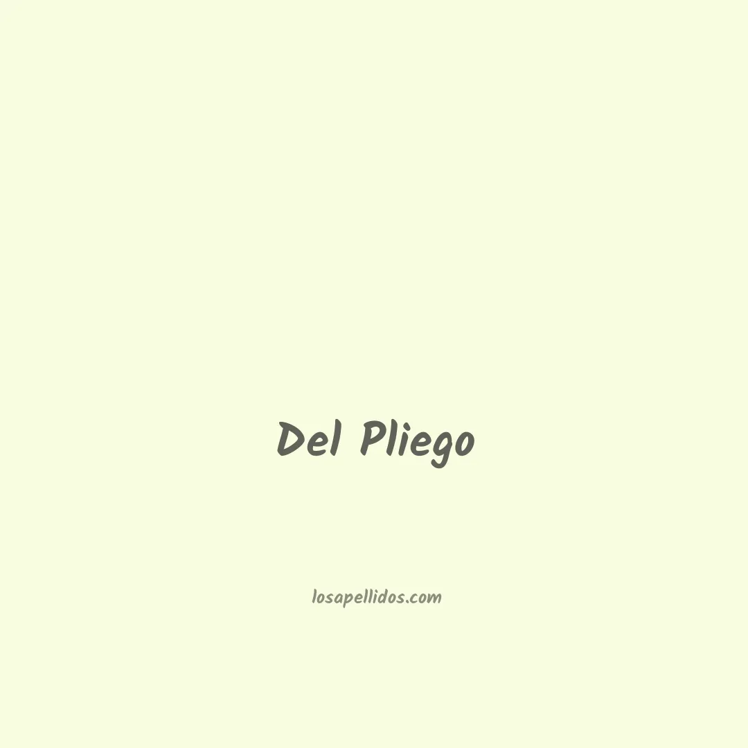 Del pliego en chino