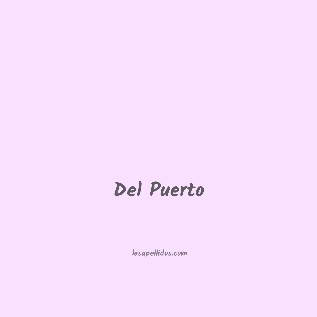 Del puerto en chino