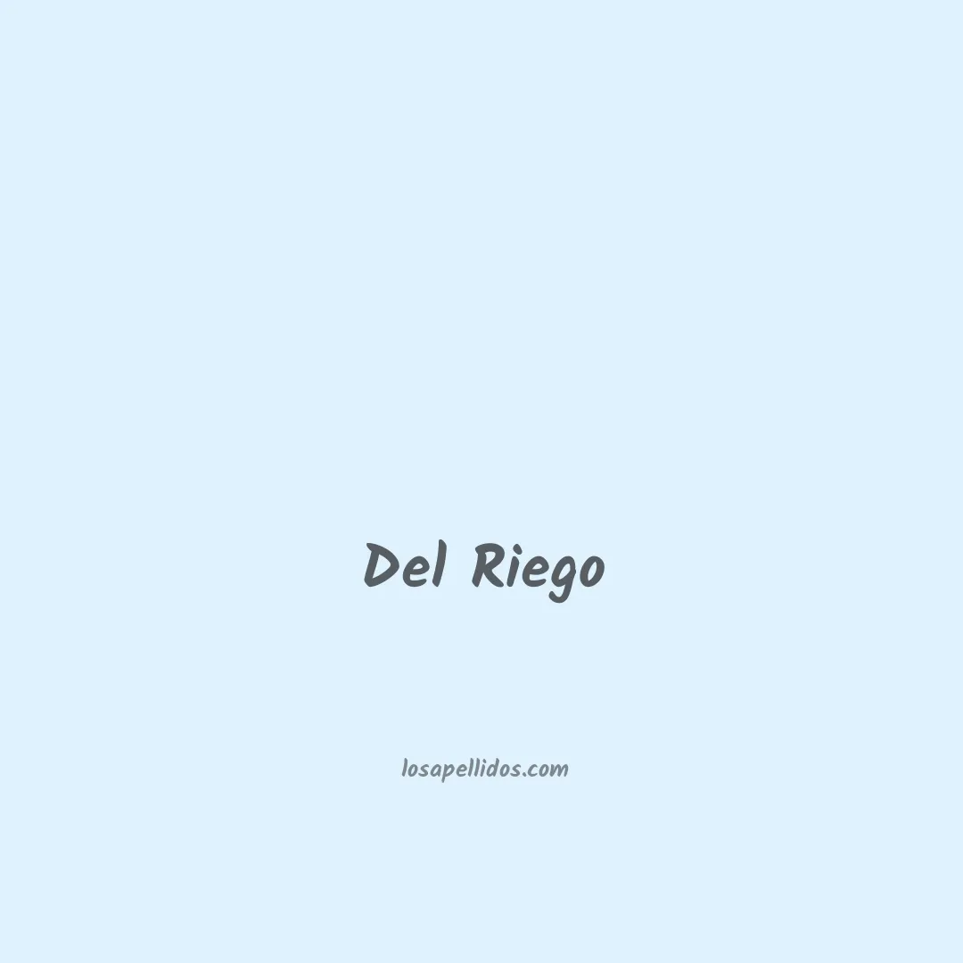 Del riego en chino
