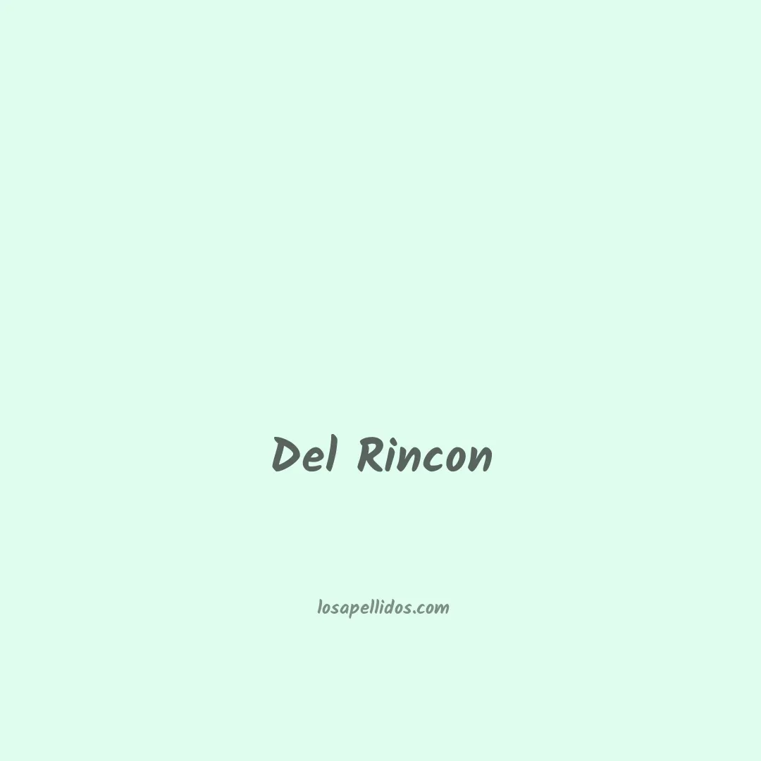 Del rincon en chino