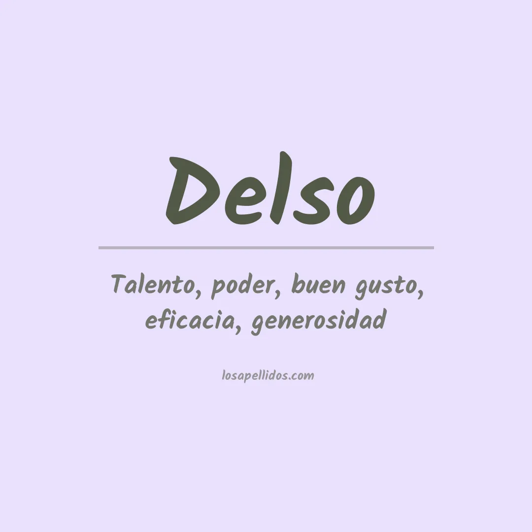 Significado del Apellido Delso
