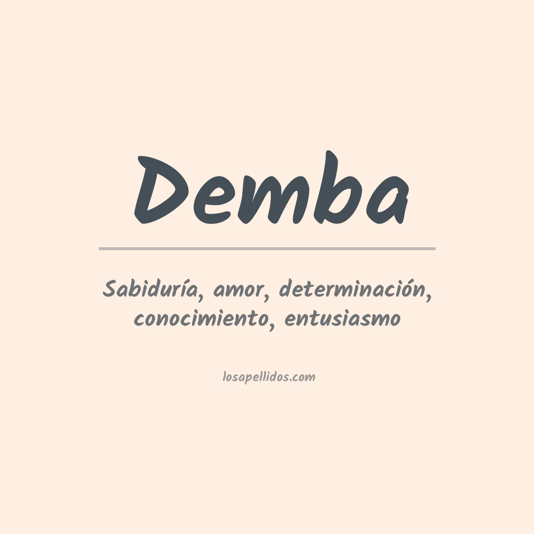 Significado del Apellido Demba