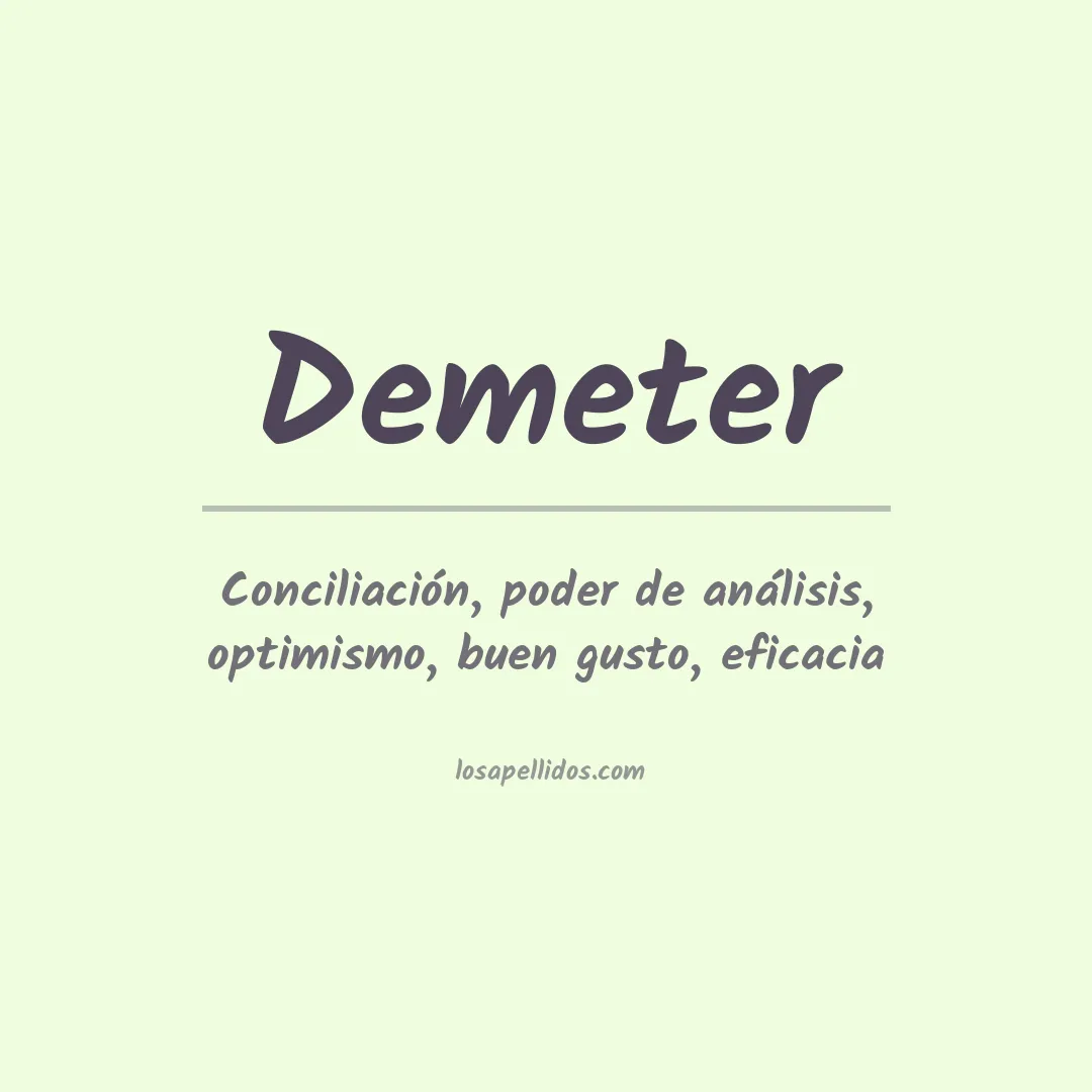 Significado del Apellido Demeter