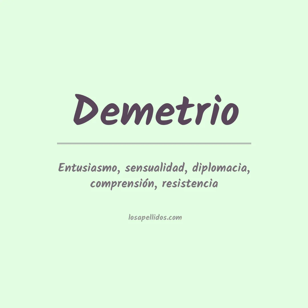 Significado del Apellido Demetrio