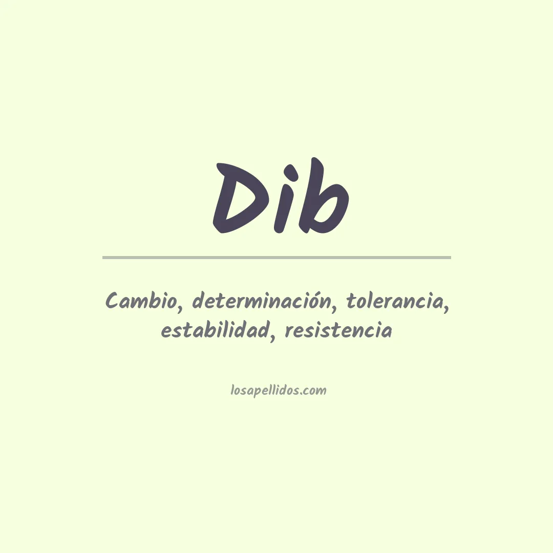 Significado del Apellido Dib