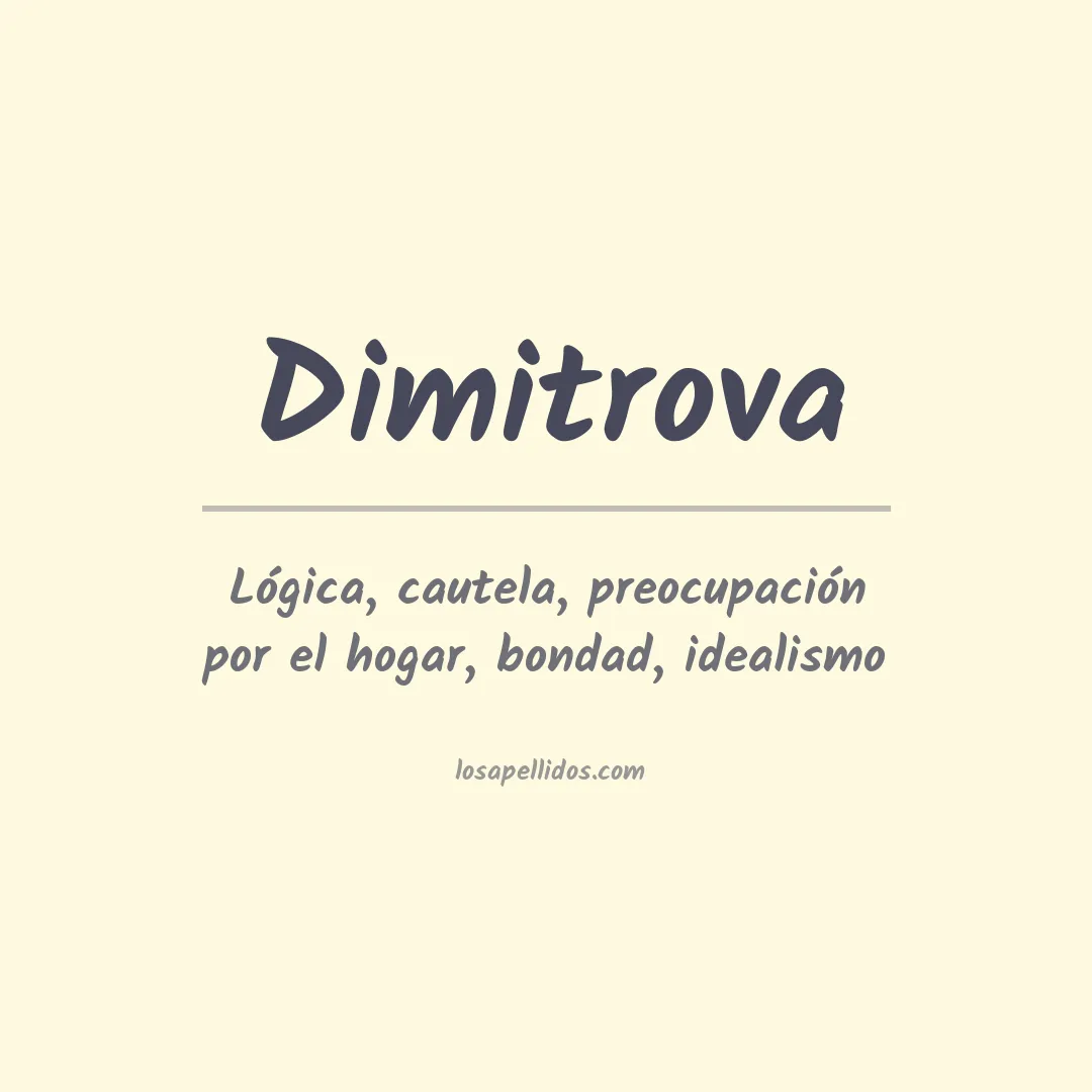 Apellido Dimitrova