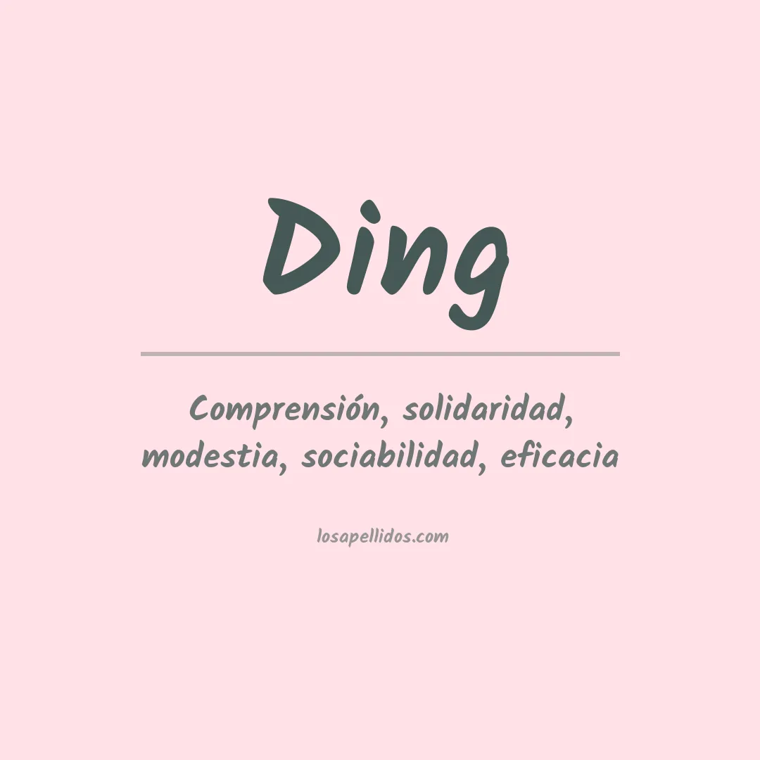 Significado del Apellido Ding