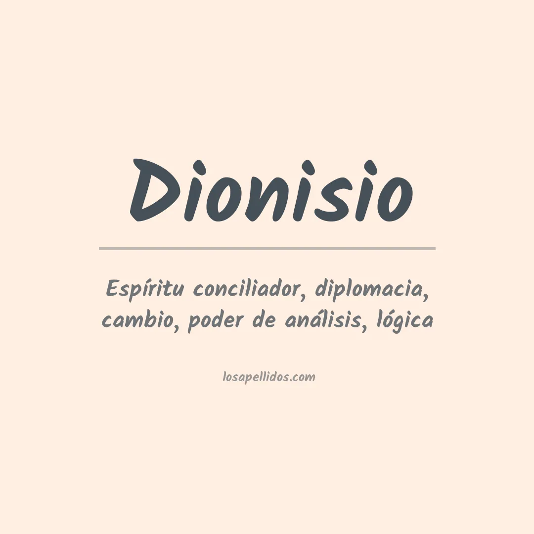 Significado del Apellido Dionisio