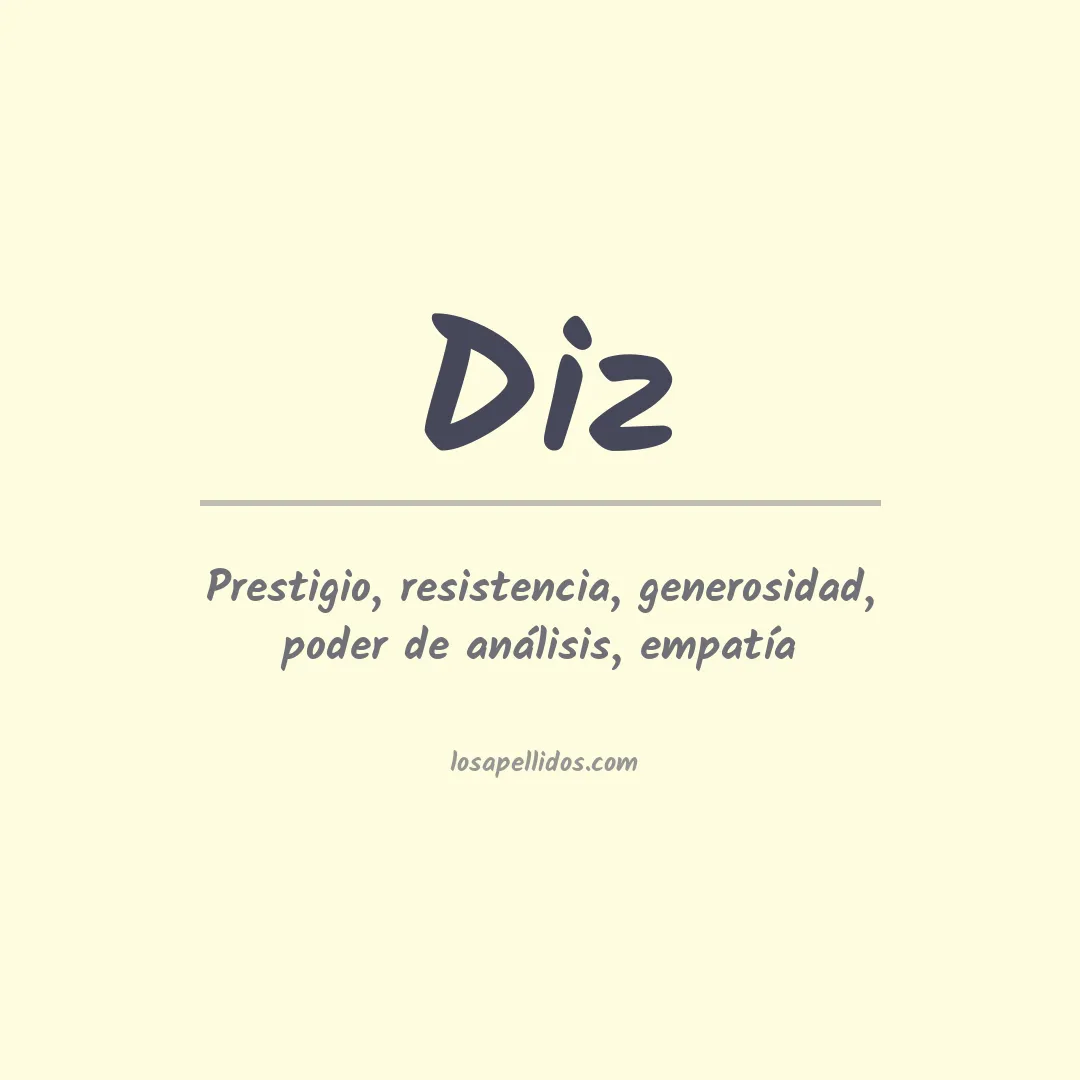 Significado del Apellido Diz