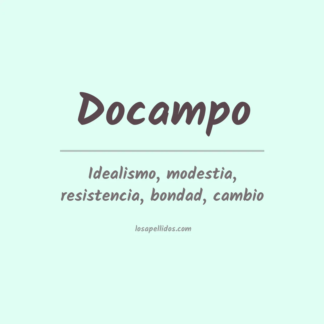 Significado del Apellido Docampo