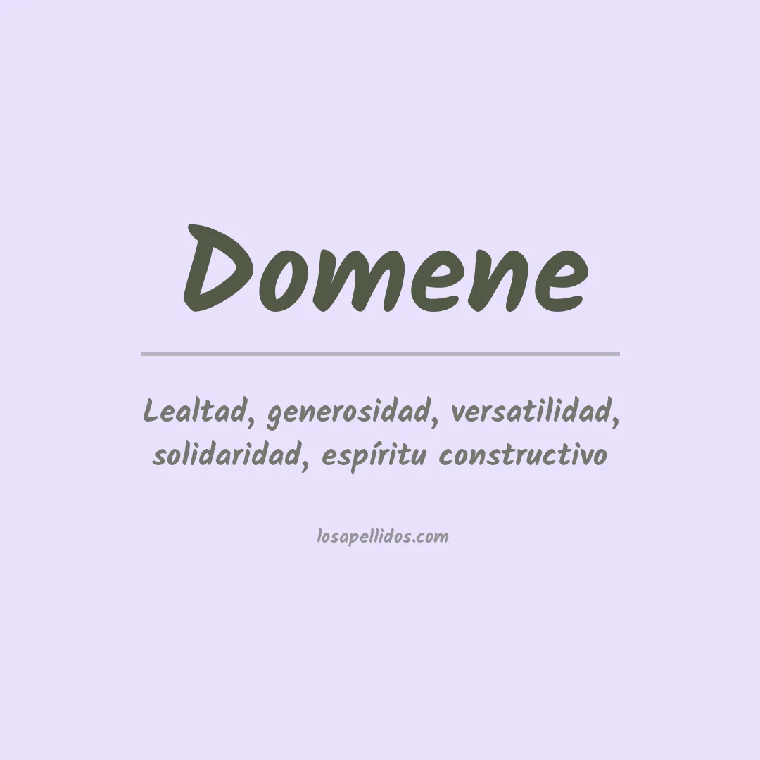 Significado del Apellido Domene