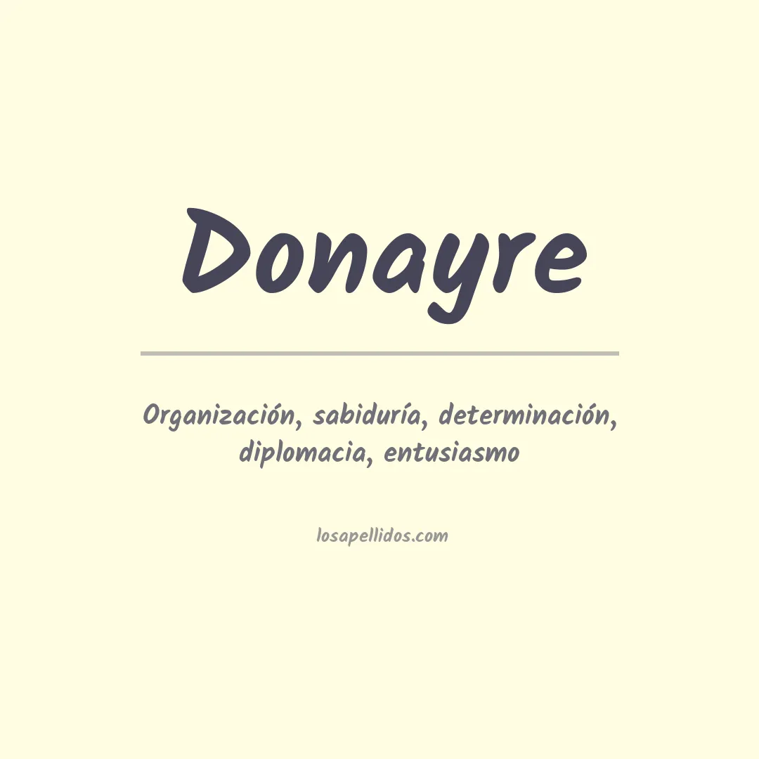 Significado del Apellido Donayre
