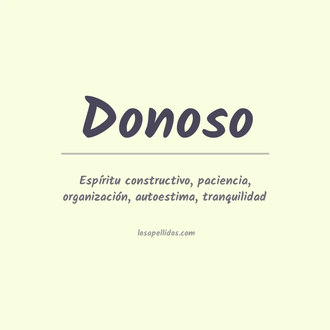 Significado del Apellido Donoso