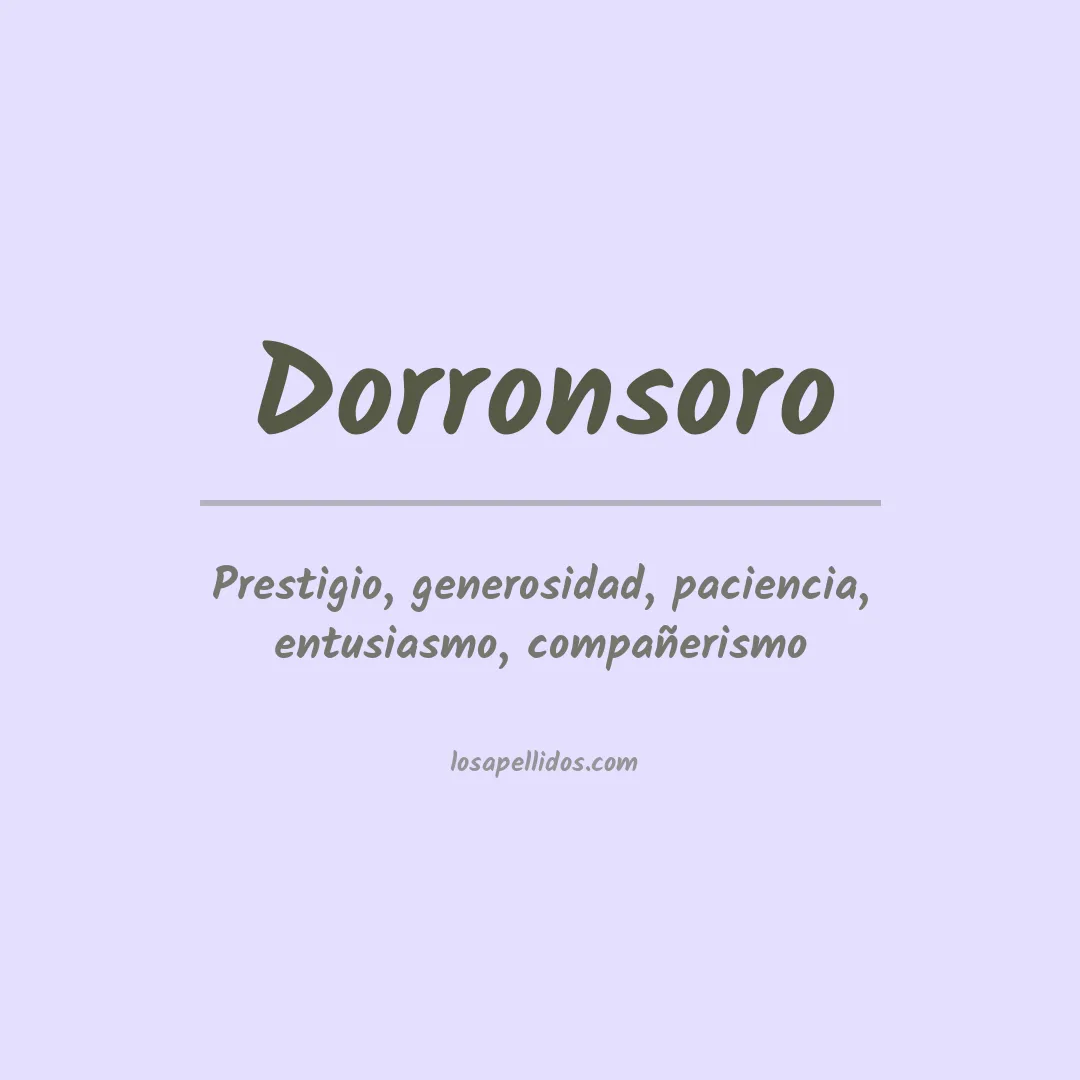 Significado del Apellido Dorronsoro