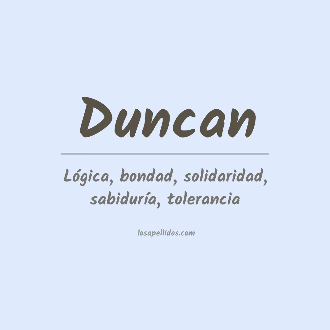Significado del Apellido Duncan