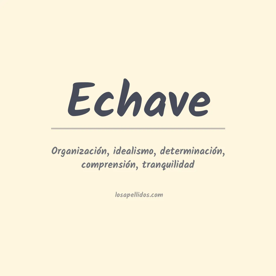 Significado del Apellido Echave