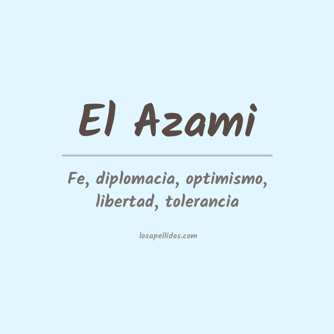 Significado del Apellido El azami