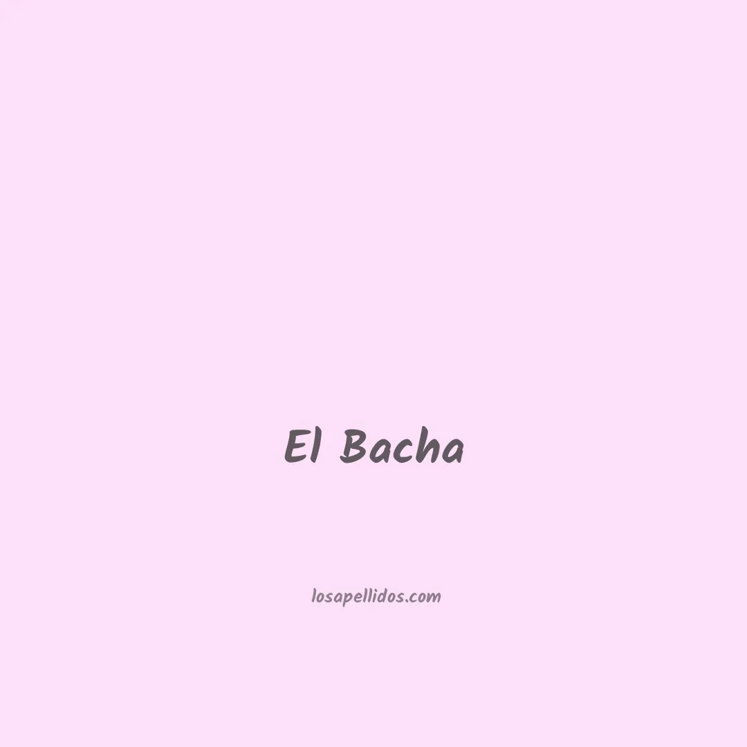 El bacha en chino
