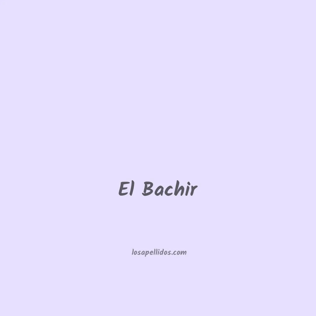 El bachir en chino