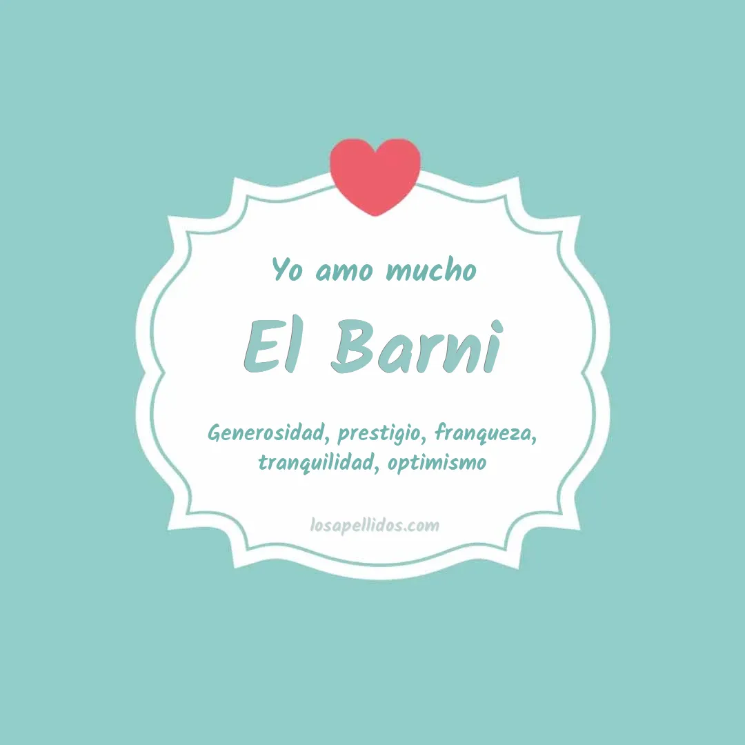 Yo amo mucho El barni