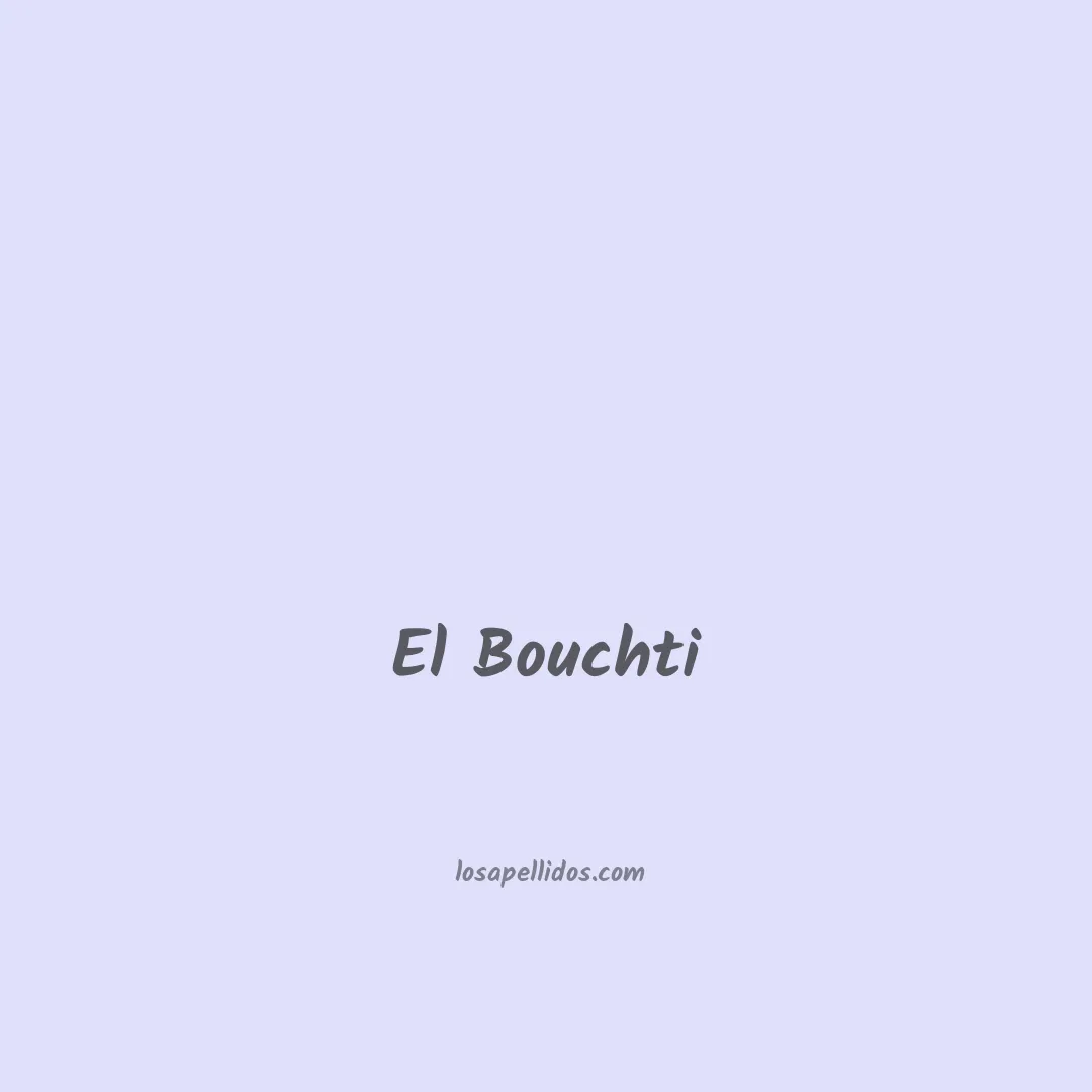 El bouchti en chino