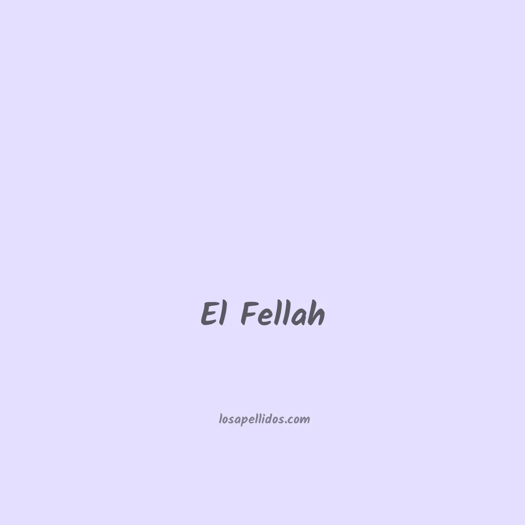 El fellah en chino