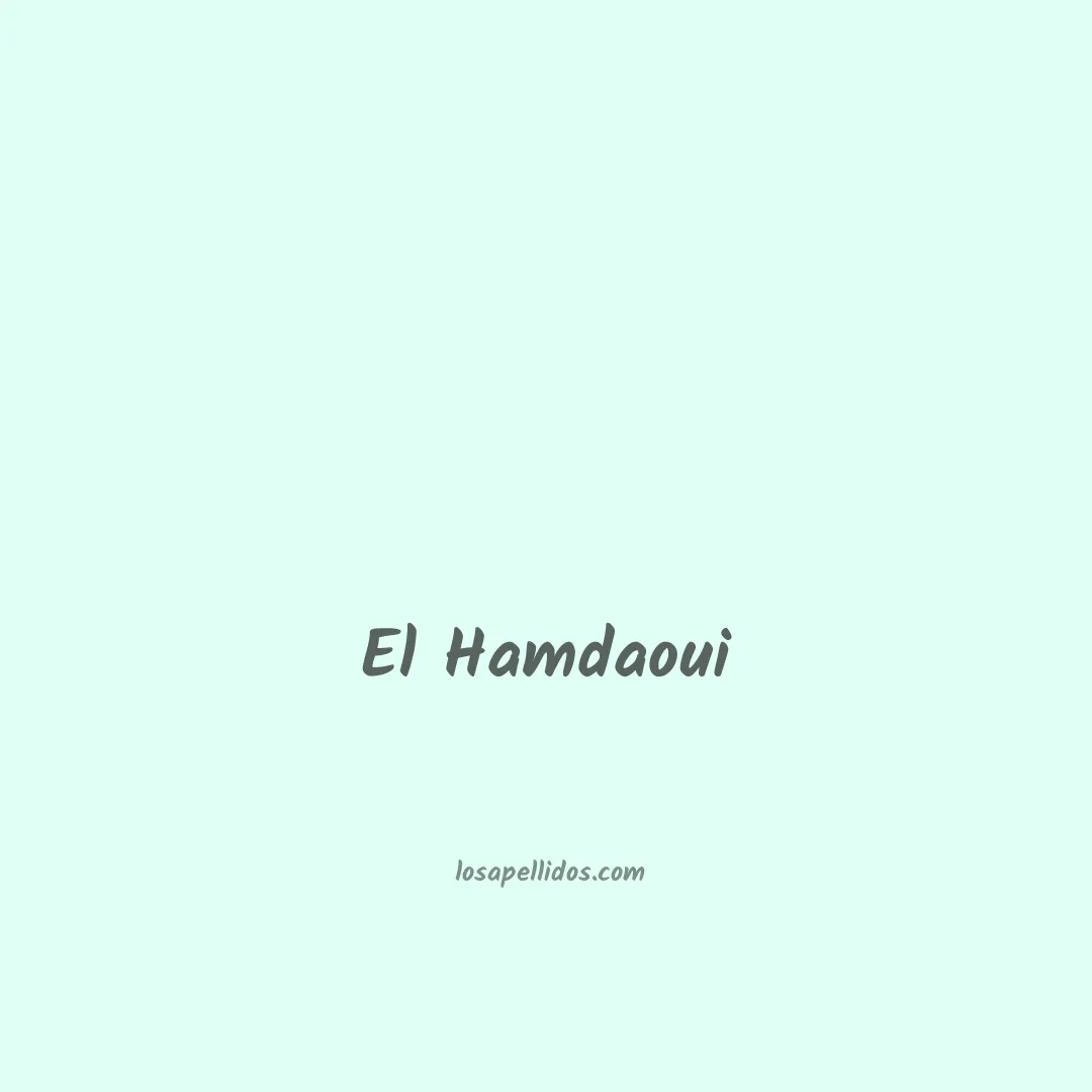 El hamdaoui en chino
