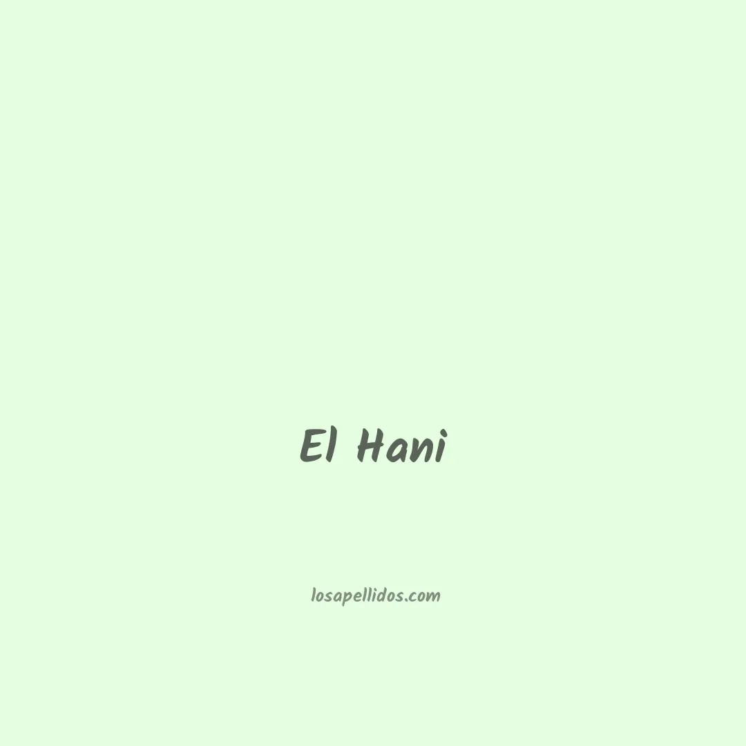 El hani en chino