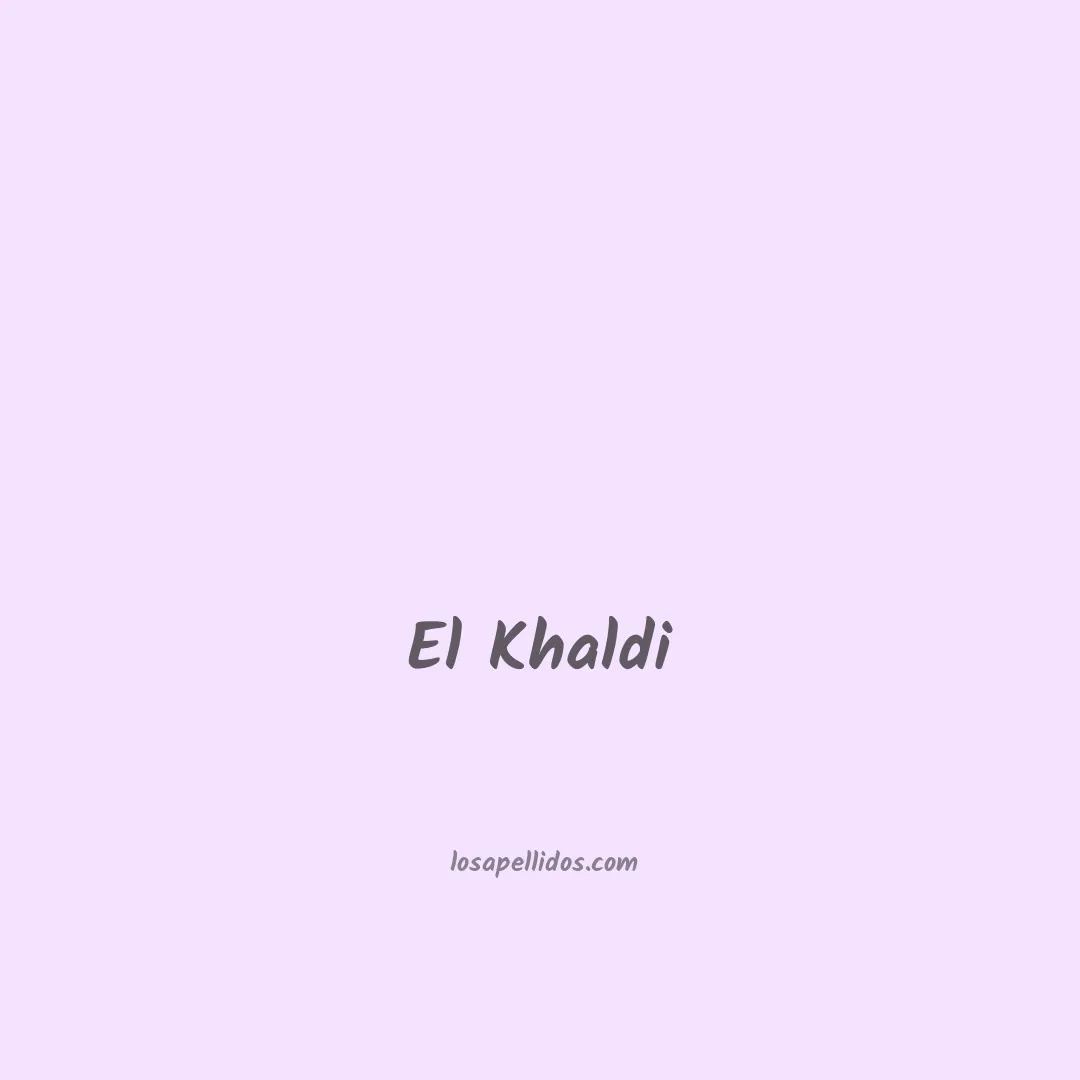 El khaldi en chino