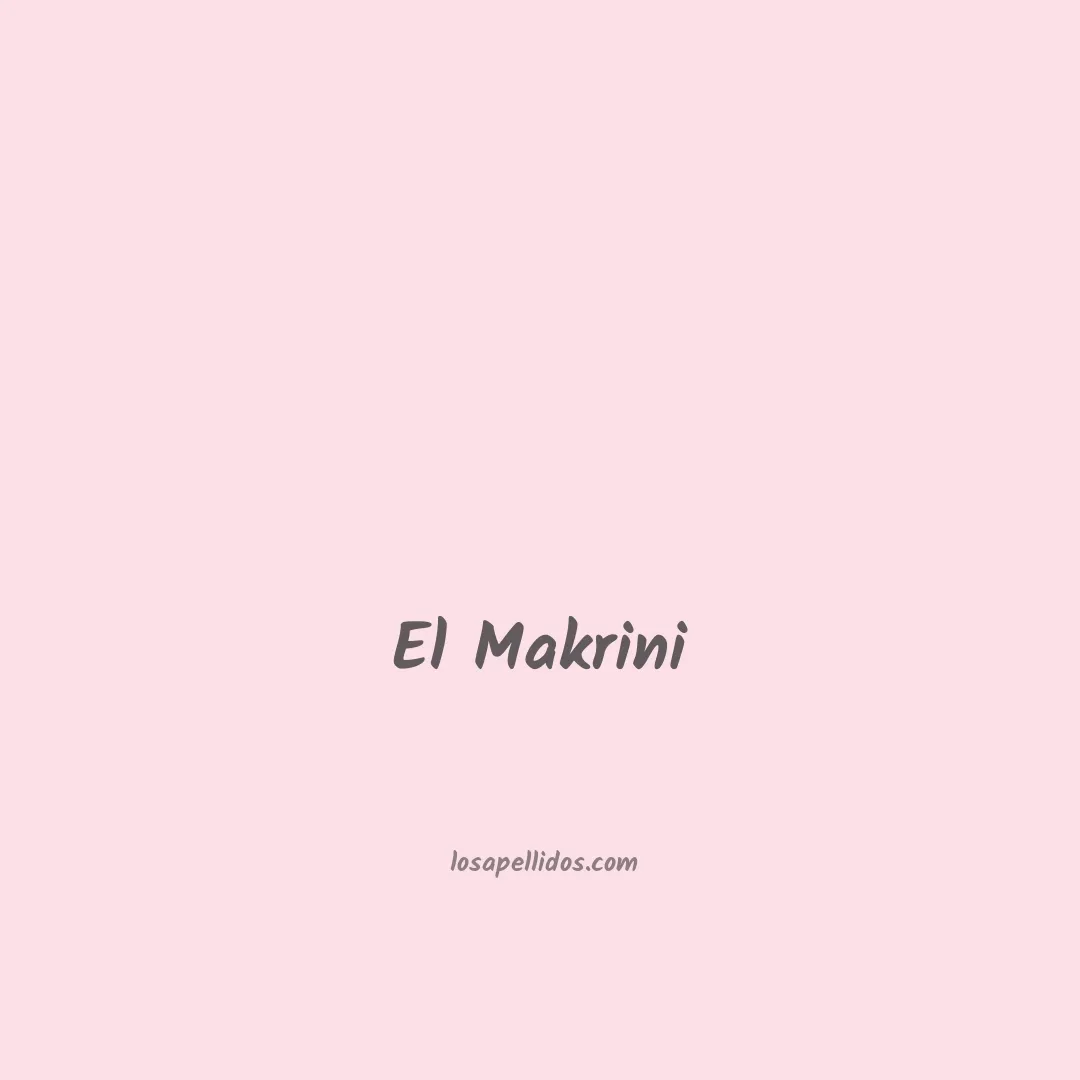 El makrini en chino