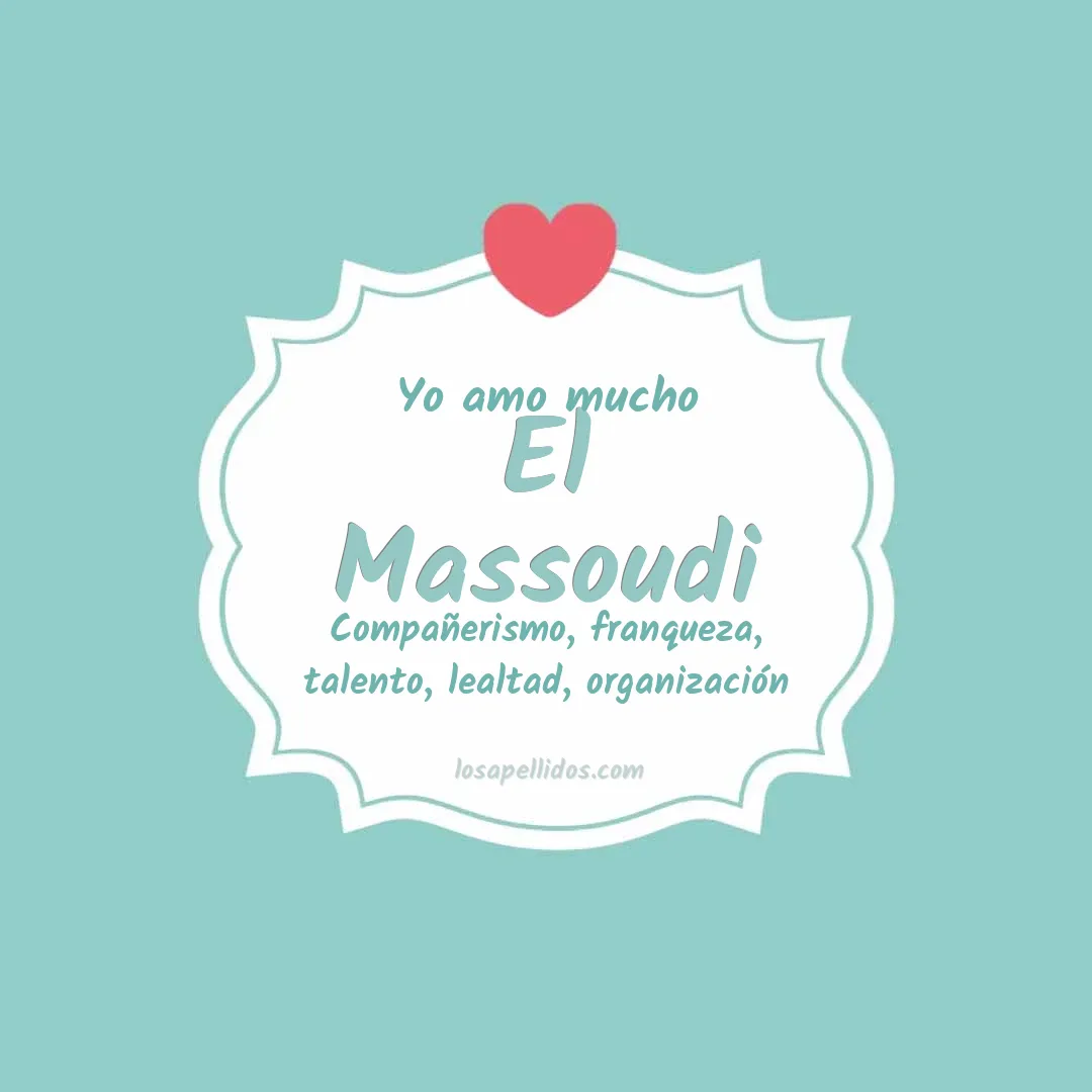 Yo amo mucho El massoudi
