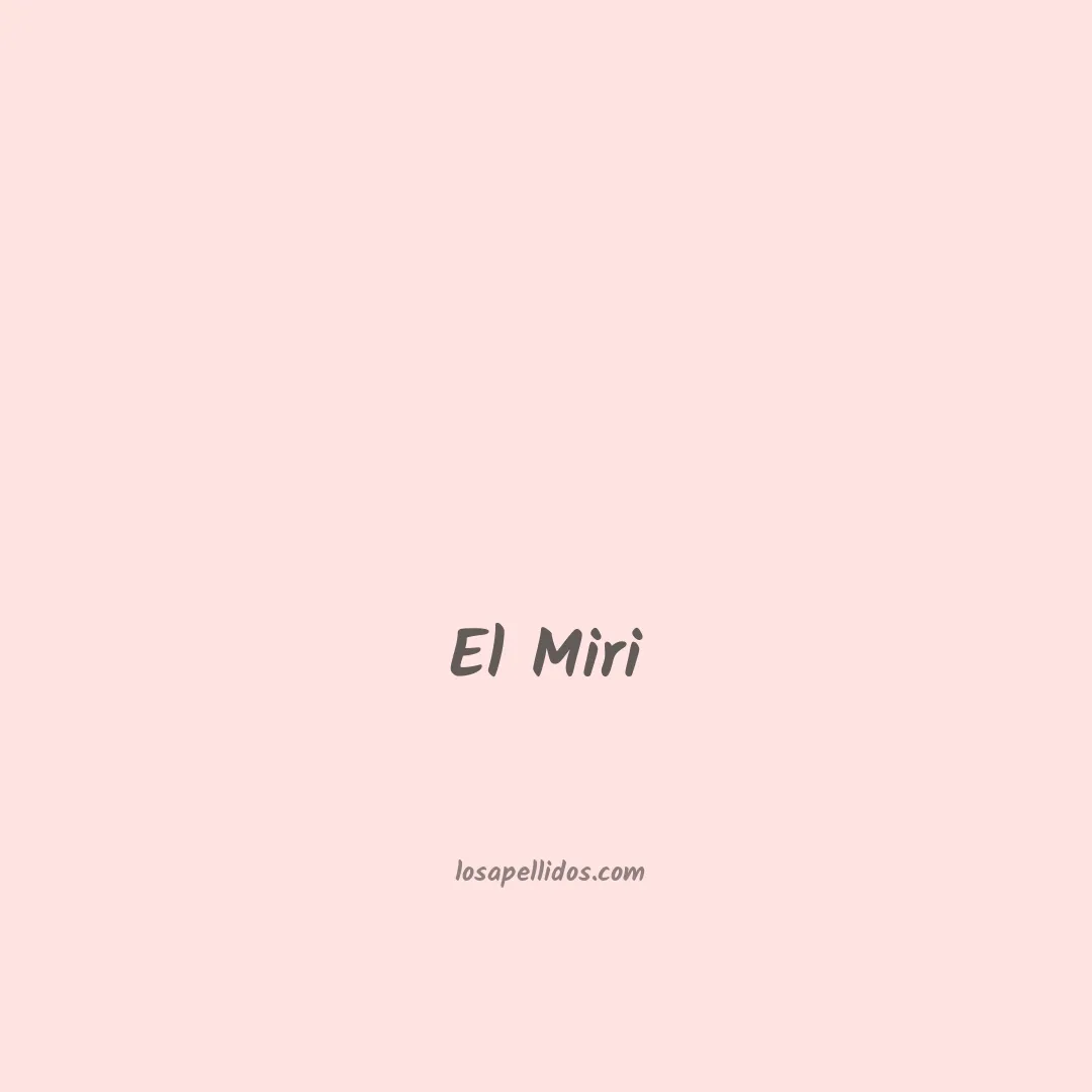 El miri en chino