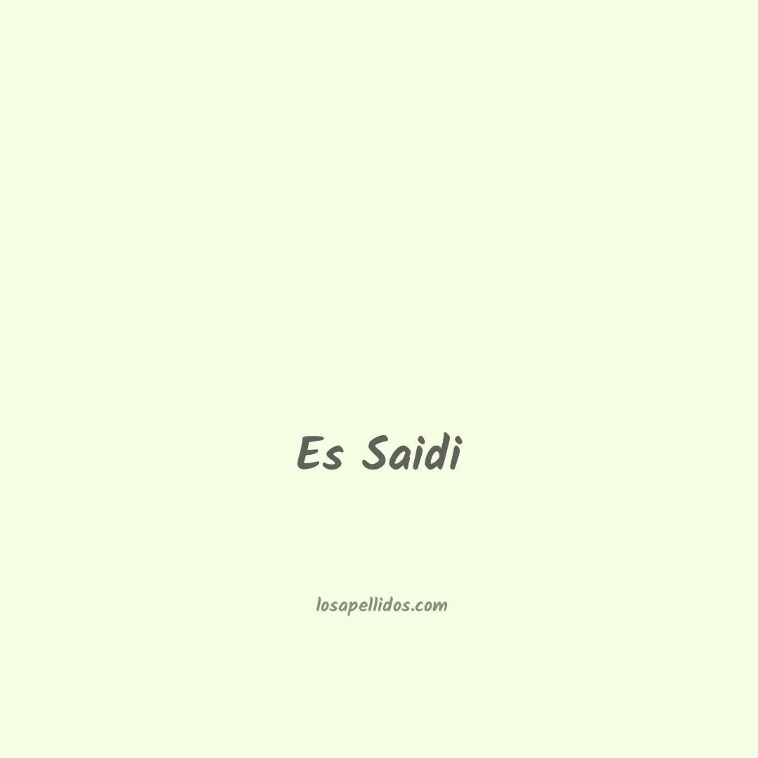 Es saidi en chino