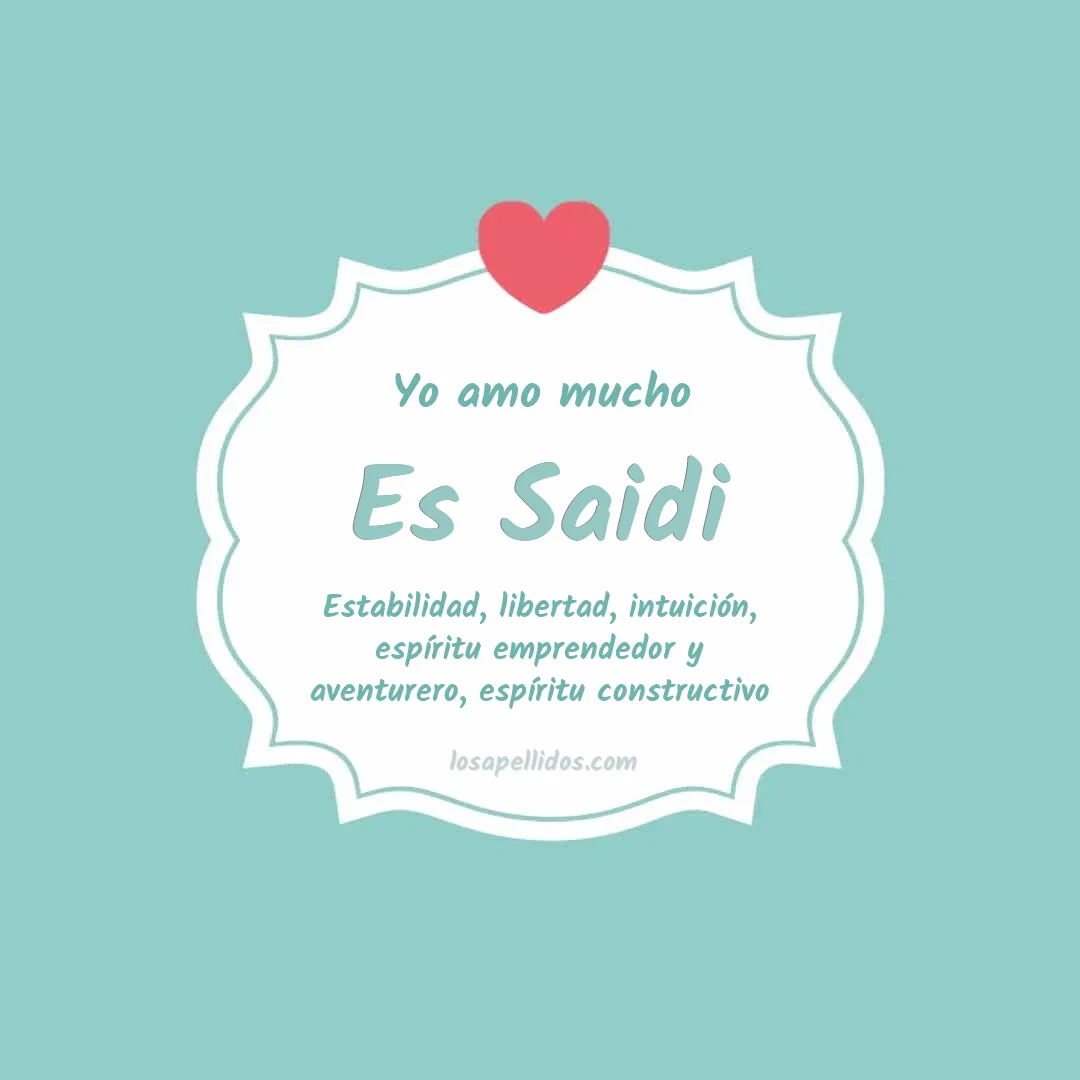 Yo amo mucho Es saidi