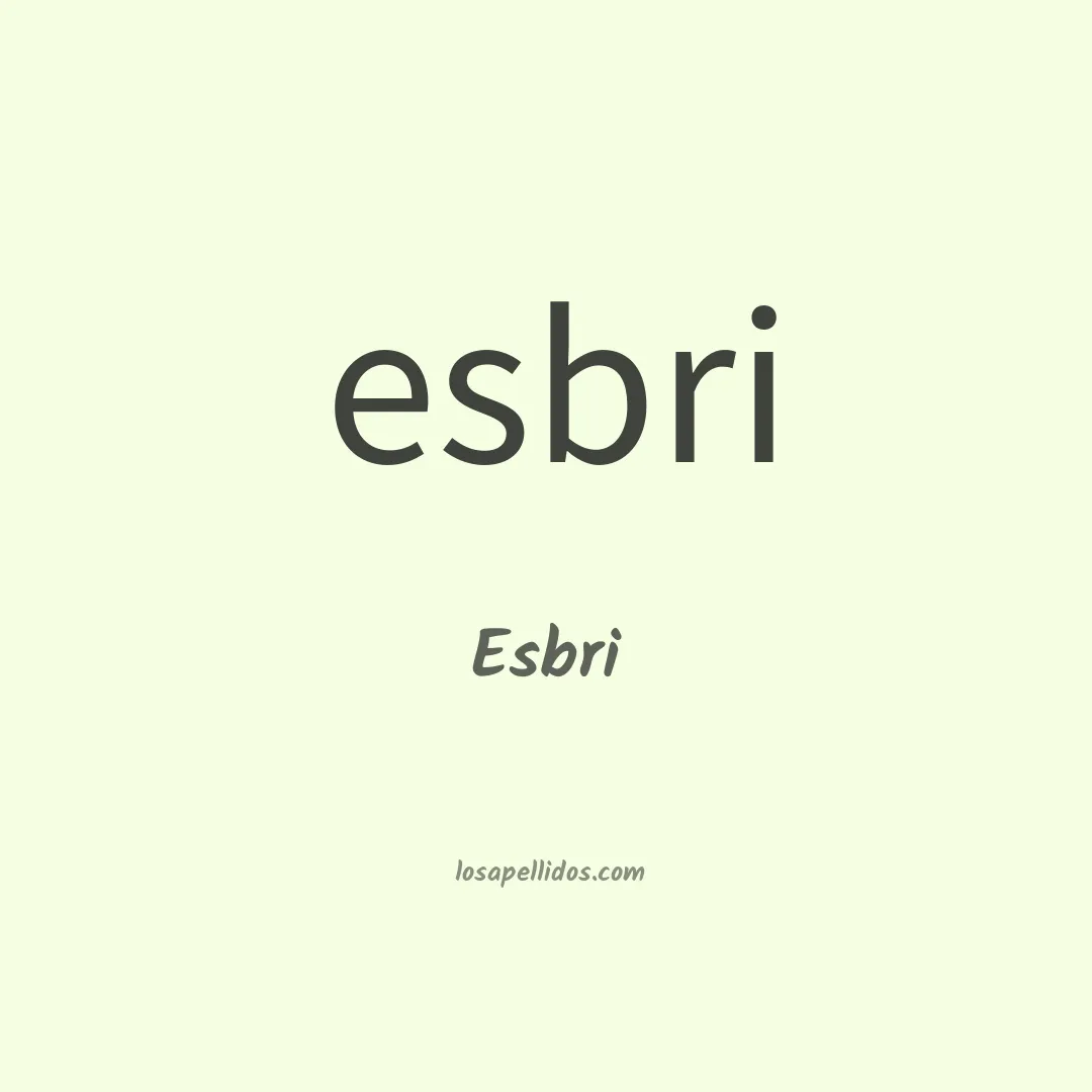 Esbri en chino