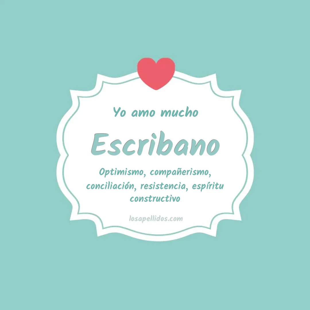 Yo amo mucho Escribano