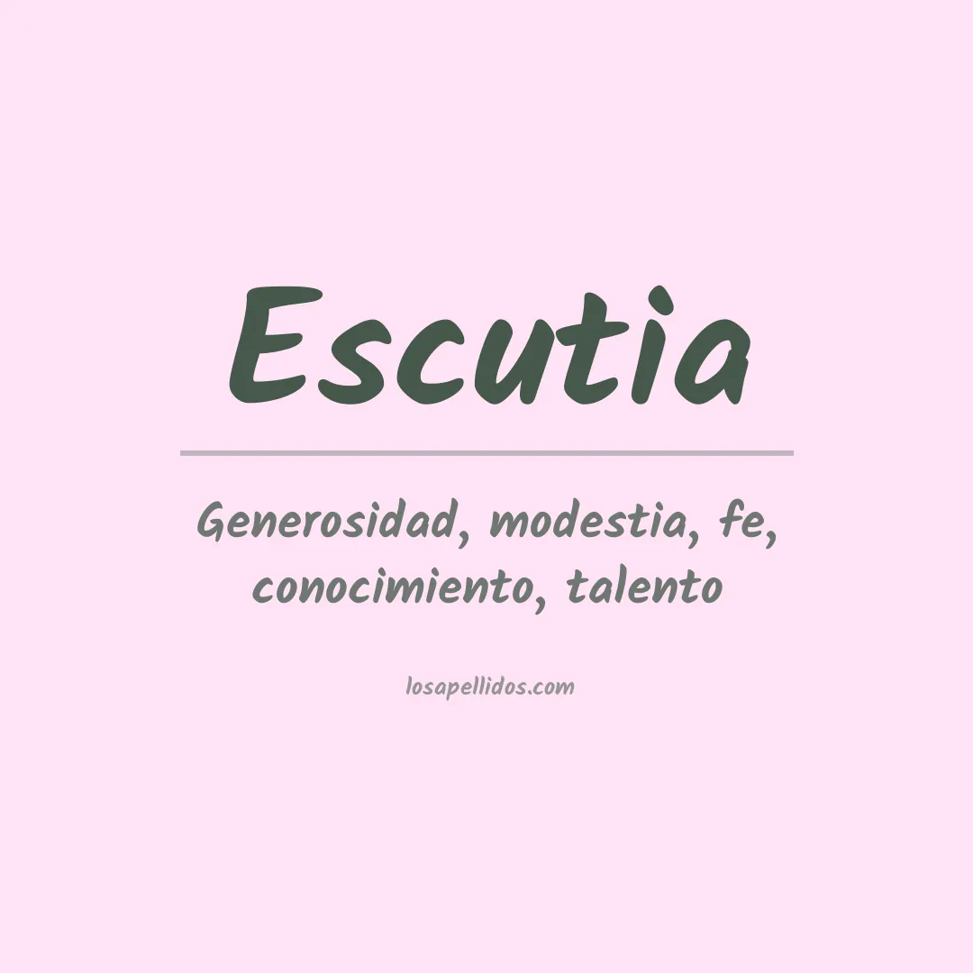 Significado del Apellido Escutia
