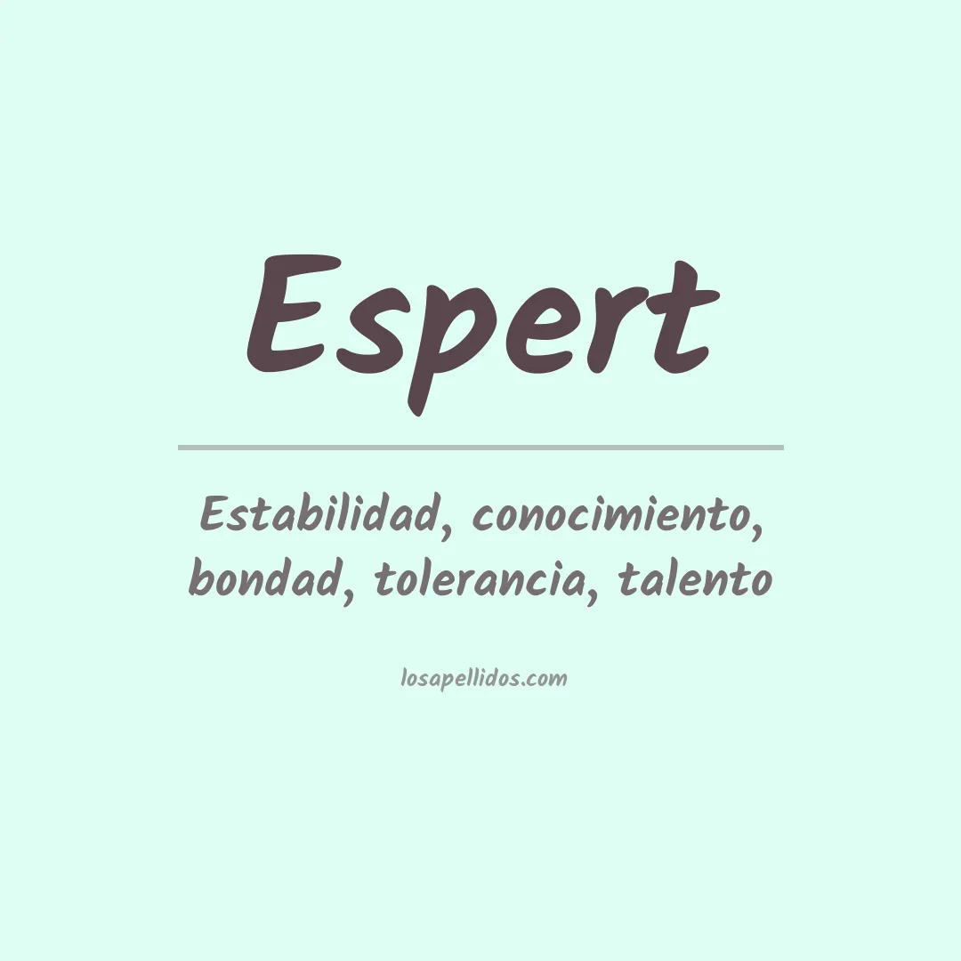Significado del Apellido Espert