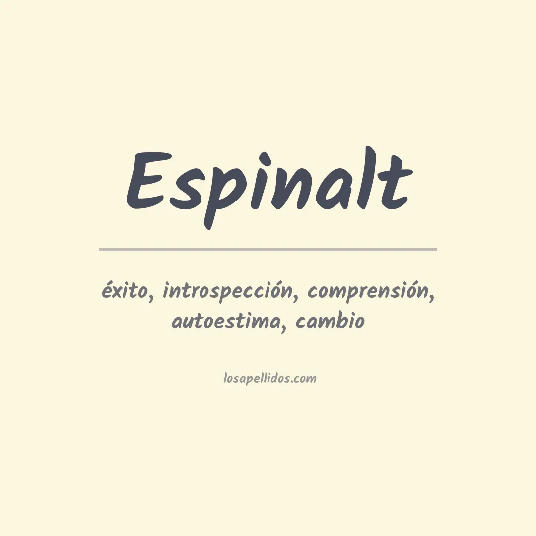 Significado del Apellido Espinalt