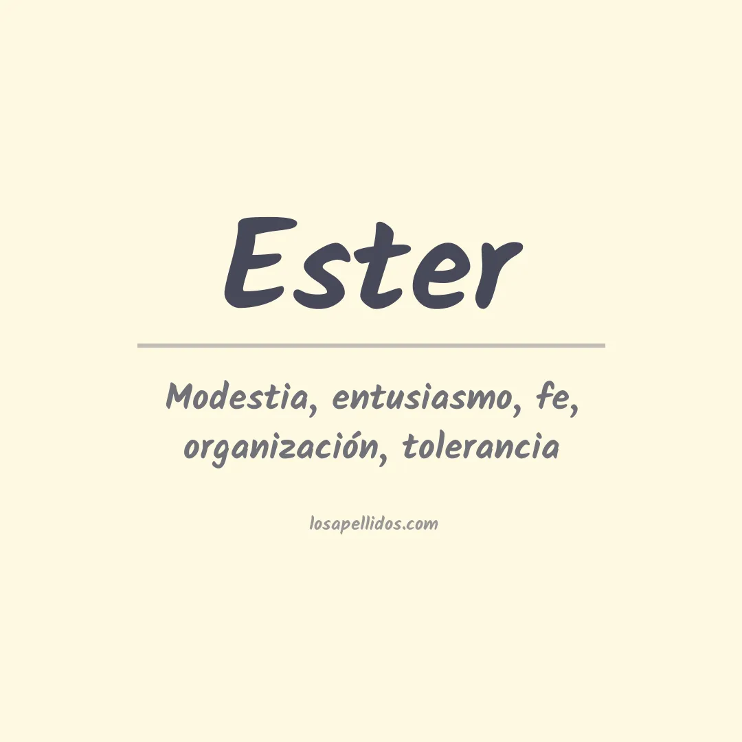 Significado del Apellido Ester