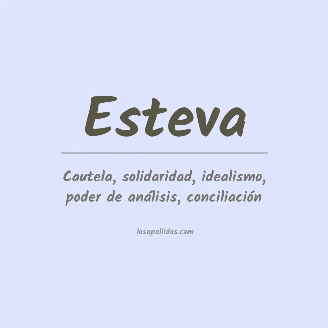 Significado del Apellido Esteva