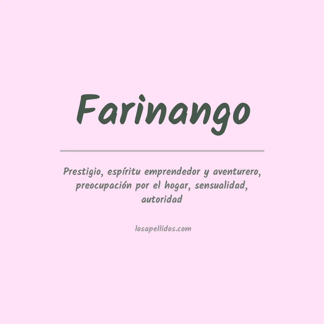 Significado del Apellido Farinango
