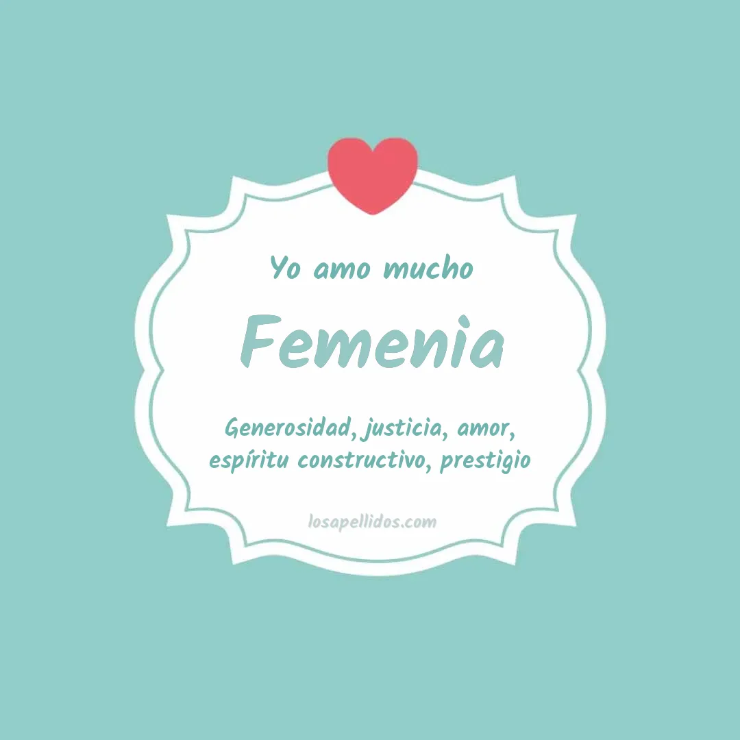 Yo amo mucho Femenia