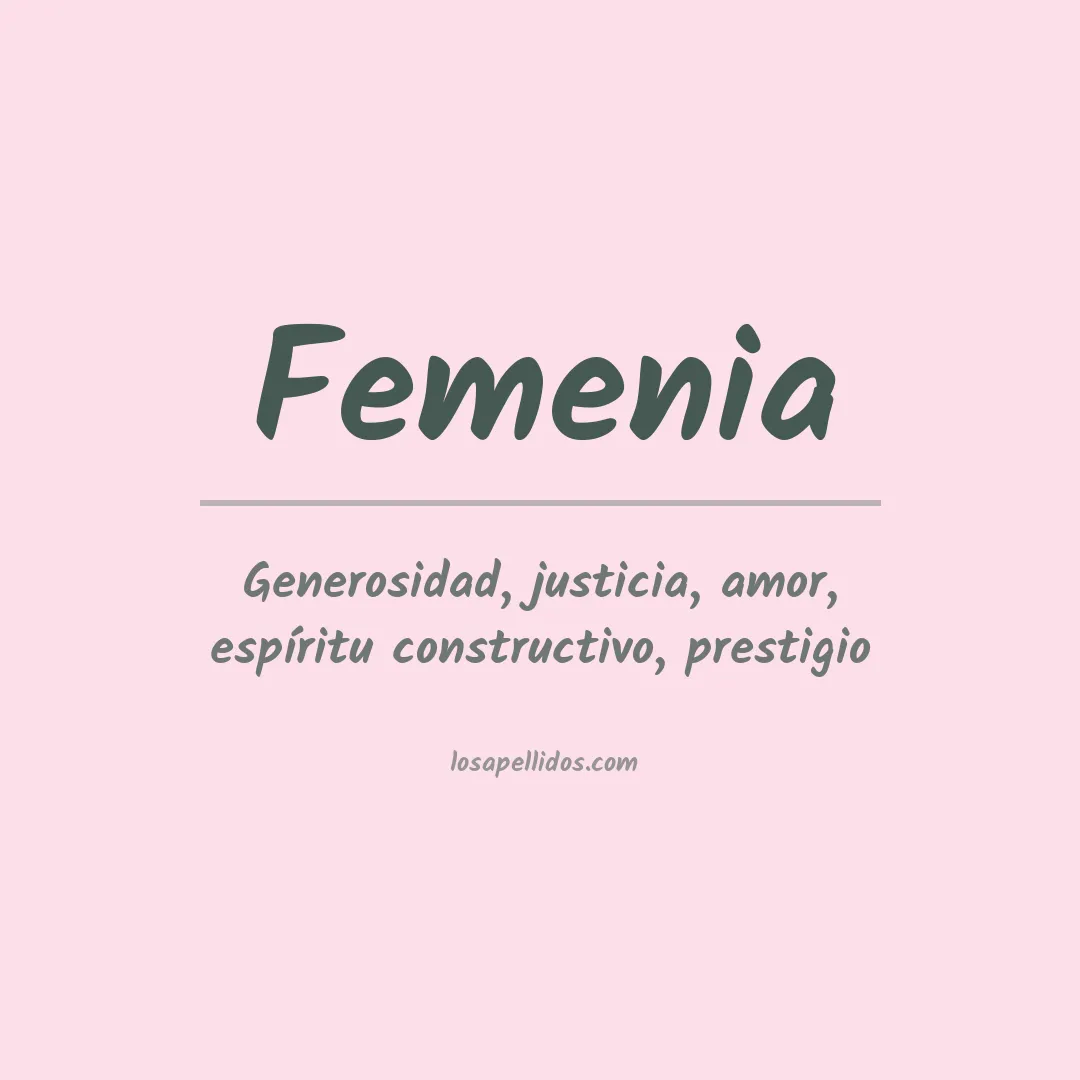 Significado del Apellido Femenia