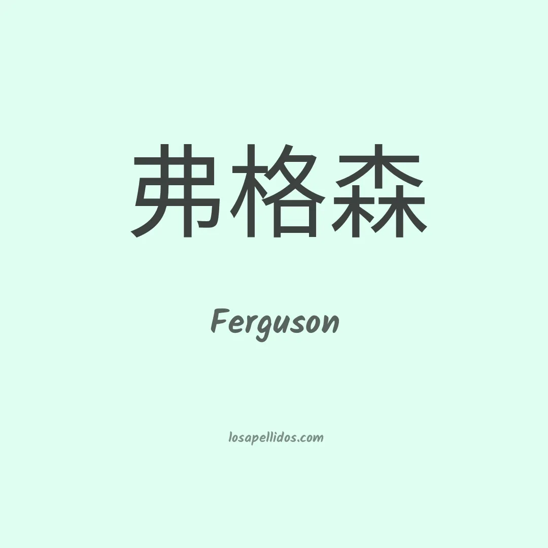 Ferguson en chino