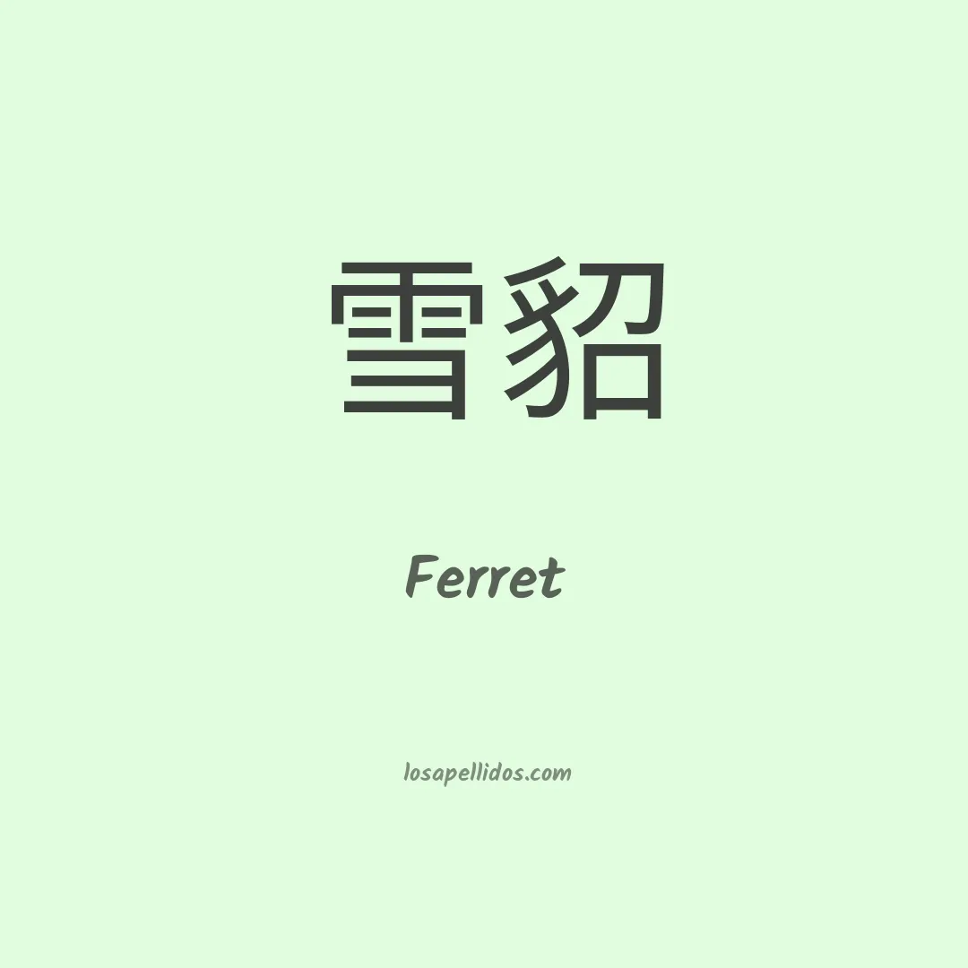 Ferret en chino